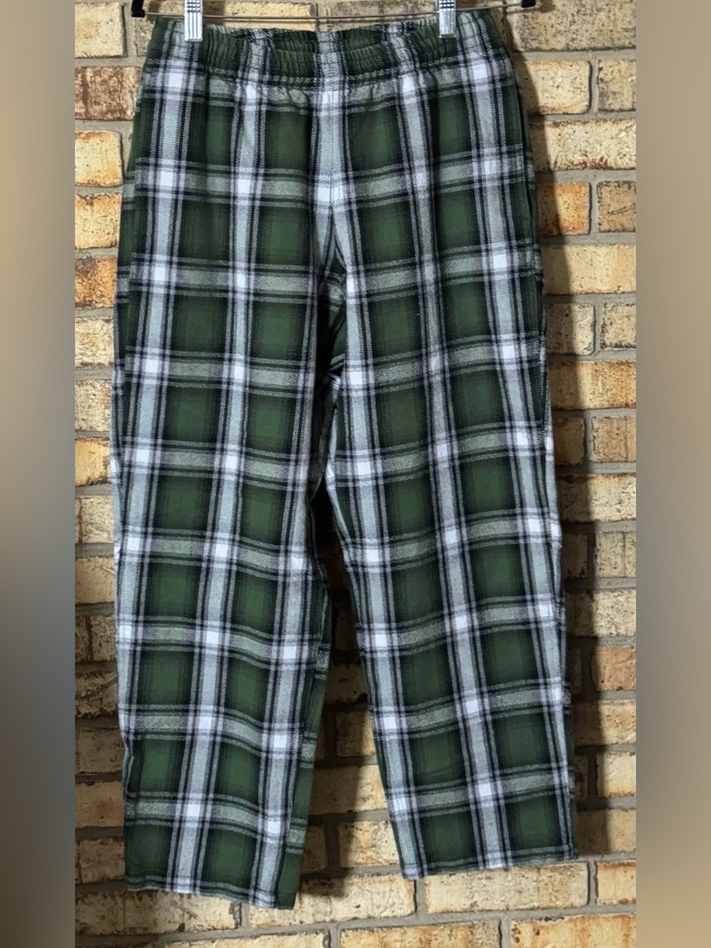 Gramicci men's green white black plaid cotton casual pants XS unisex